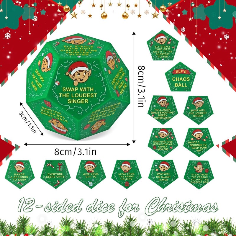 oyeftp Store Hilarious Exchange Party Game Dice, Exchange Gifts Family Game, Christmas Stocking Stuffers White Elephant Gifts for Teens Adults, Gift Exchange Dice for Family Friends Holiday Xmas Party Supplies - Image 2
